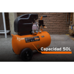 compresora de 50L con manguera y pistola de pintar 7